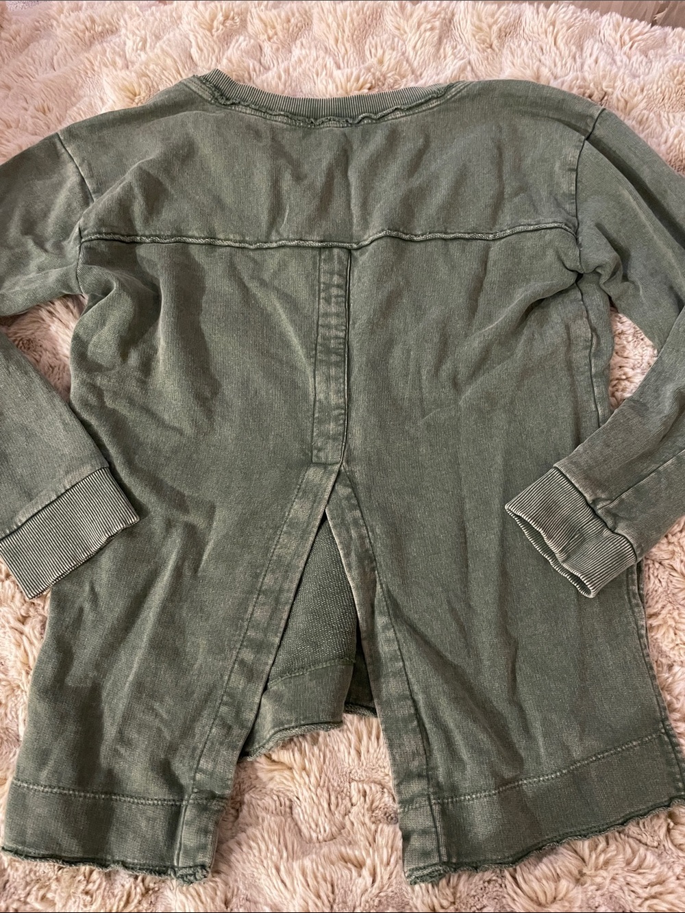 Pilcro Olive Green Long-Sleeve Henley Pullover - Picture 3 of 3
